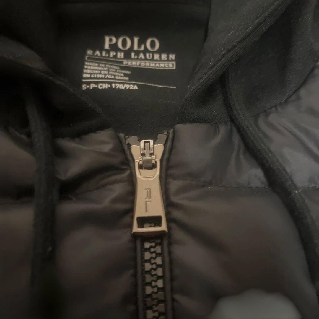 美品 Polo Ralph Lauren フード付き ダウンベスト S ブラック
