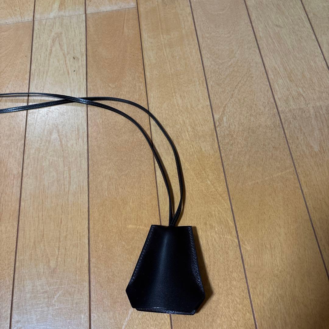 【美品】 HERMES エルメス クロシェット ネックレス ブラウン レザー