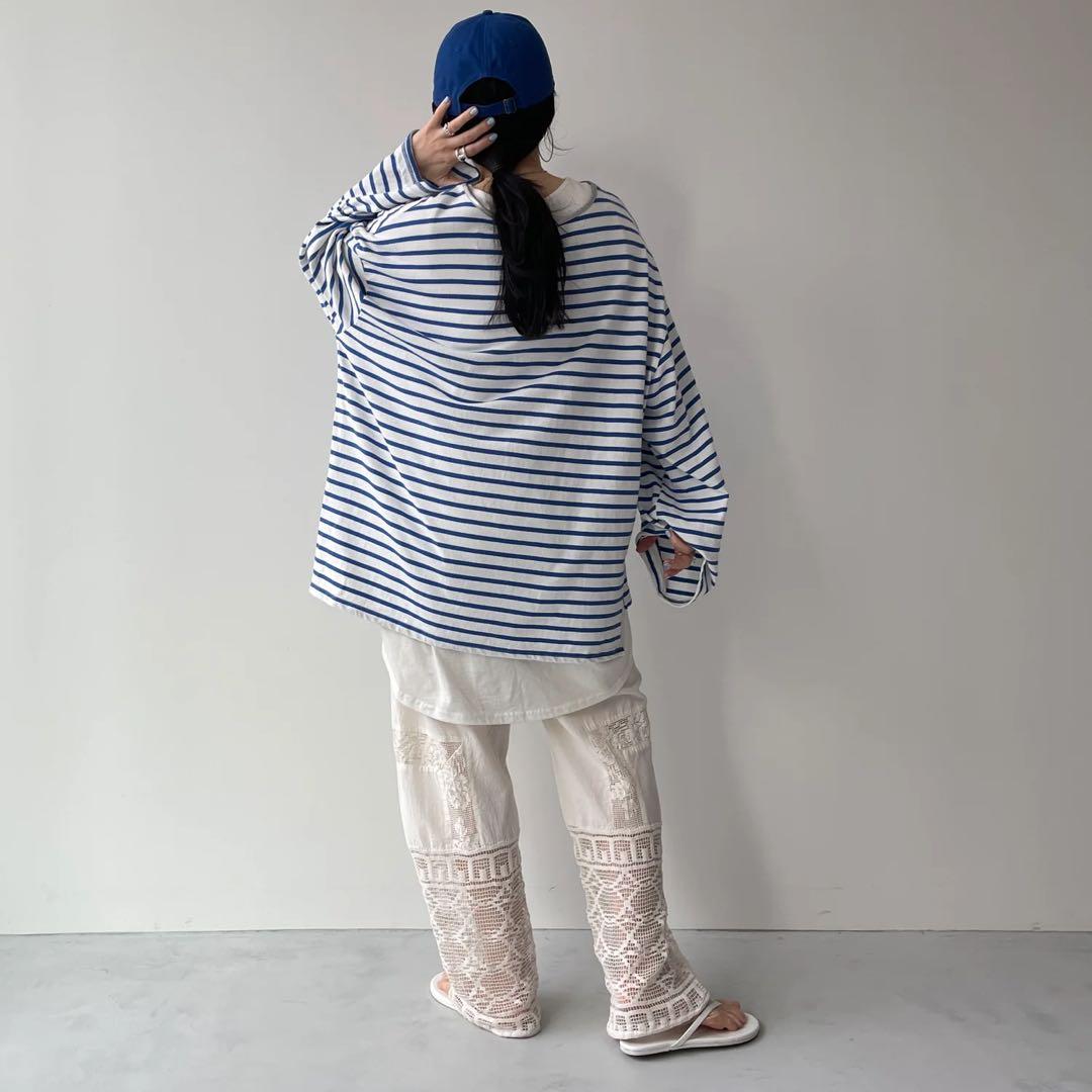 新品 wee9s ヴィンテージライクレースパンツ