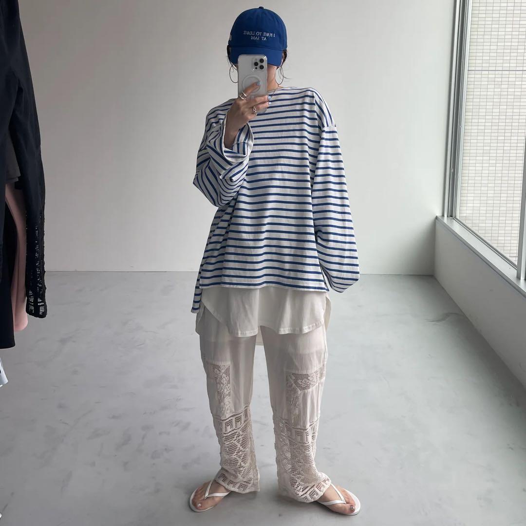 新品 wee9s ヴィンテージライクレースパンツ