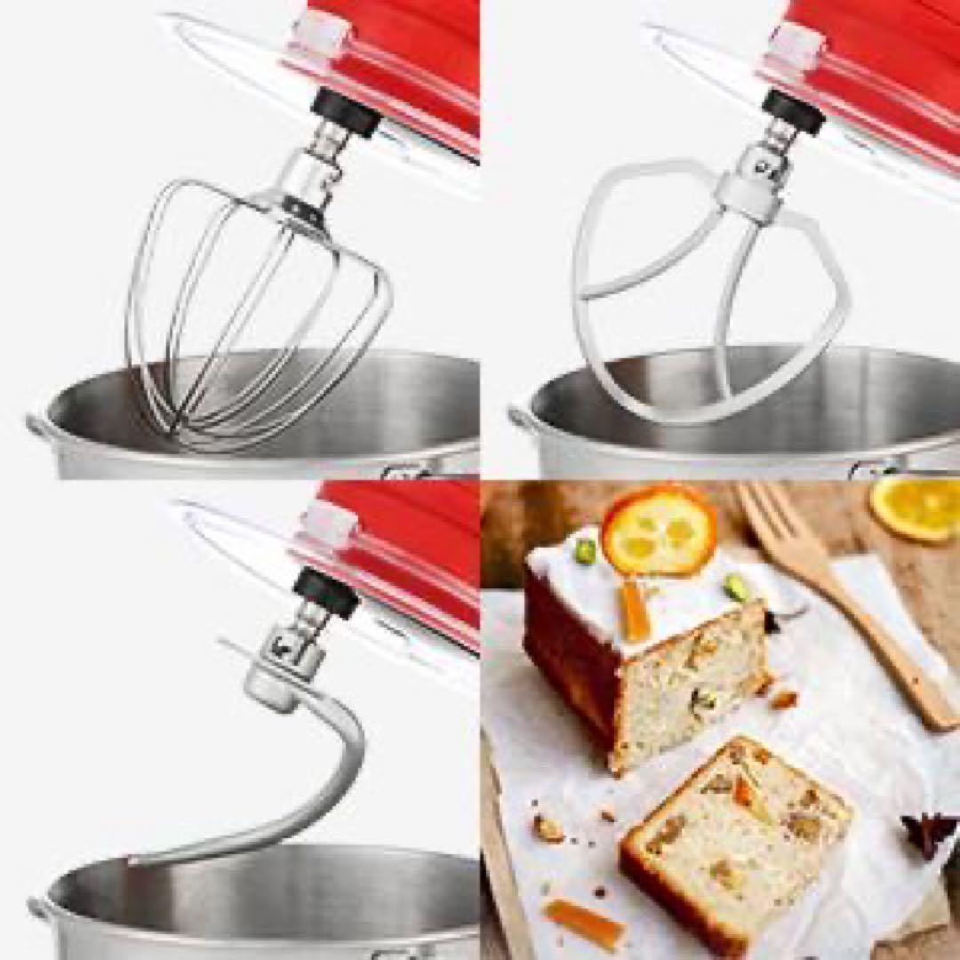 スタンドミキサー 4.5L大容量 低騒音 6段階スピード調節