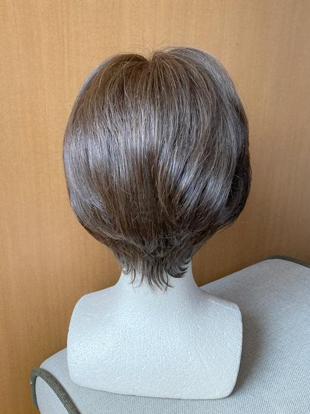 銀座サロン　KAZUE WIG　人毛MIX　フェミニンショート　ダークブラウン