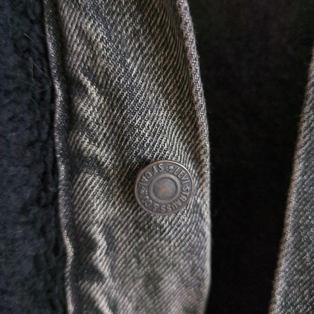 古着　Levi’s リーバイス　ボアジャケット　ブラックデニム　XL
