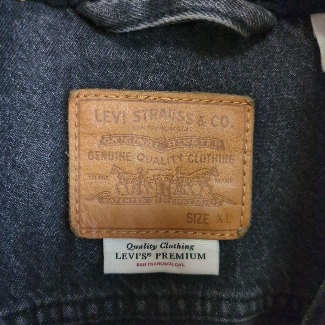 古着　Levi’s リーバイス　ボアジャケット　ブラックデニム　XL