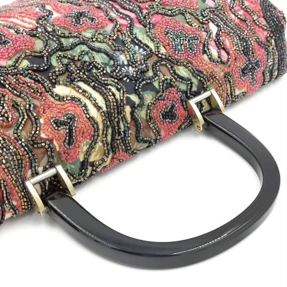 完売モデル Lumy ルミー はしもと ビーズバッグ ハンドバッグ 皇室御用達