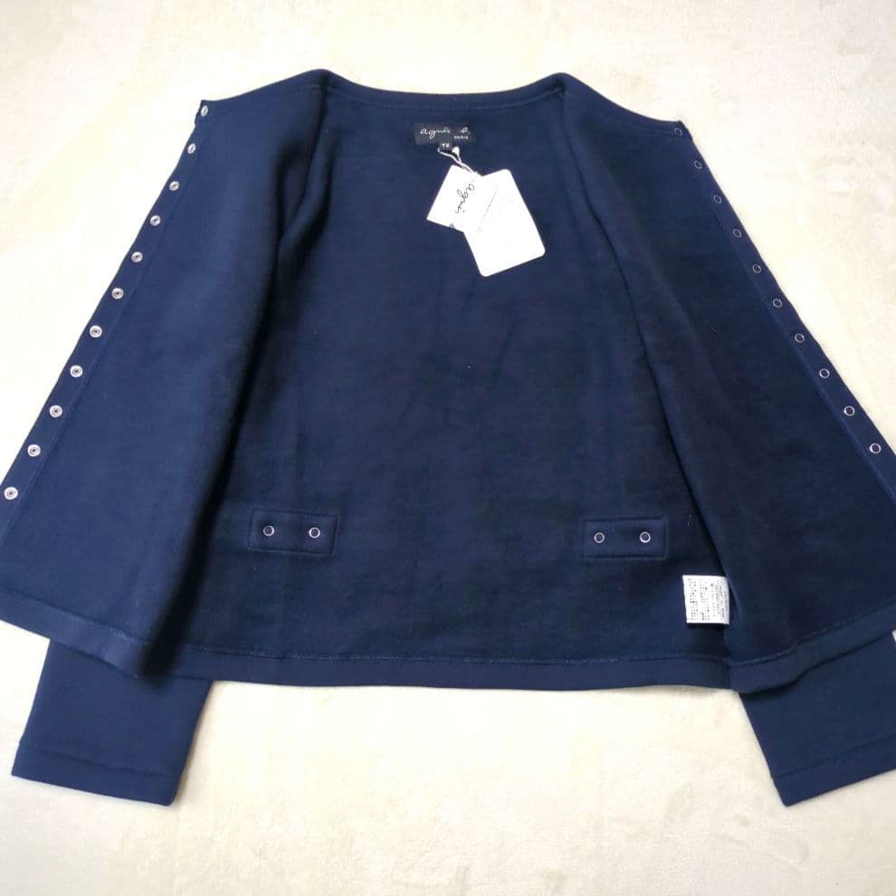 アニエスべー【新品未使用】コットン メルトン カーディガンプレッション　現行　Ｍ