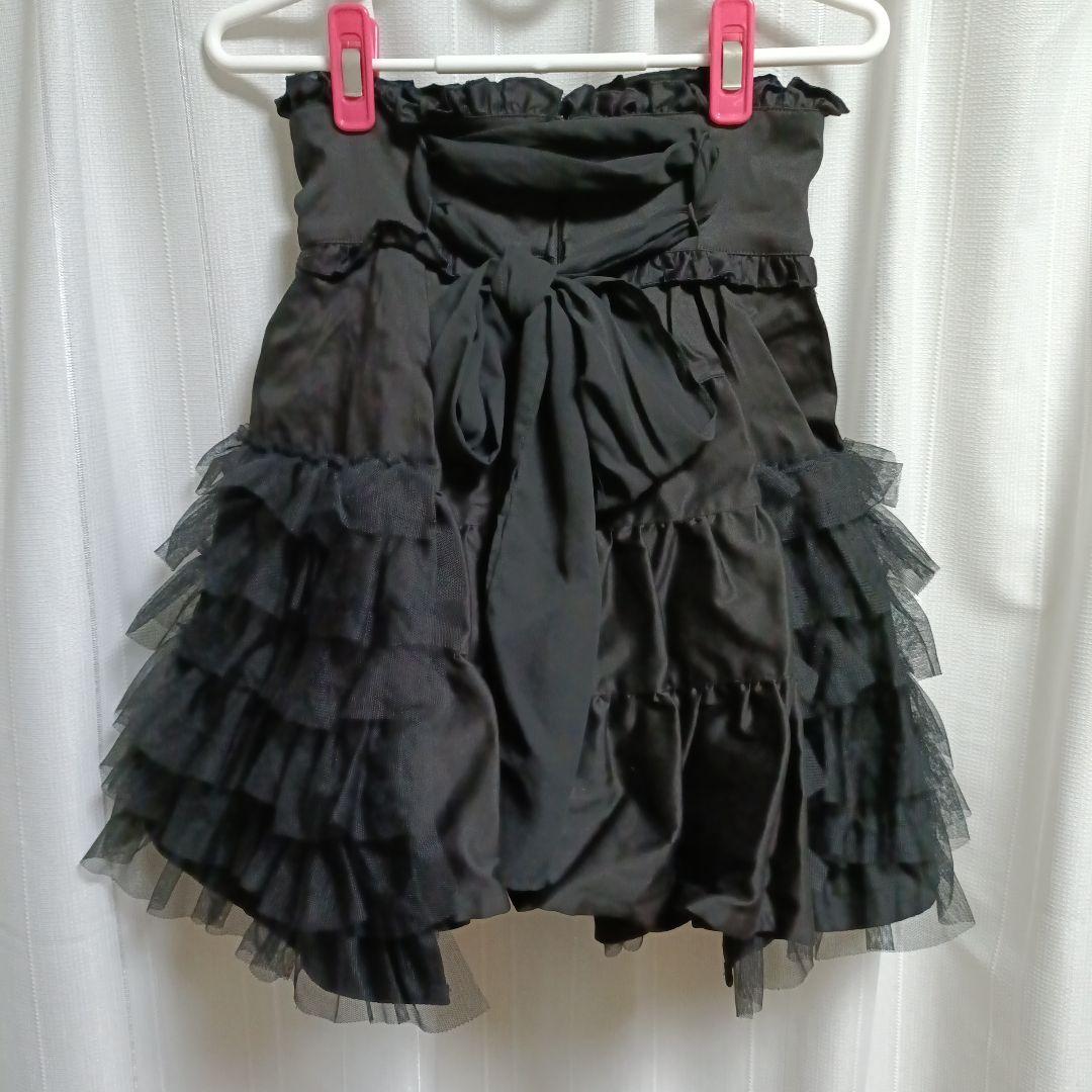 PEACE NOW　ピースナウ　ブラックフリルミニスカート