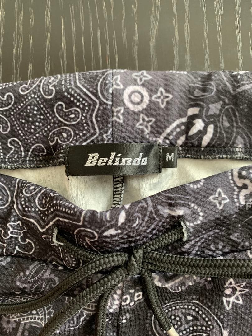 ベリンダ Belinda ペイズリーパンツ スキニーパンツ ホワイトストライプ