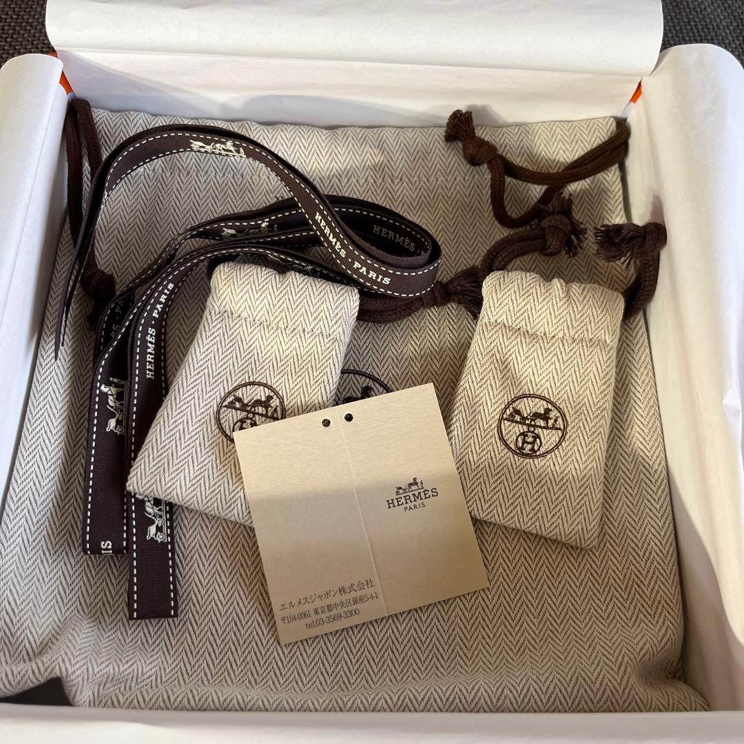 美品　エルメス　ケリーベルト　ノアール×シルバー　B刻印