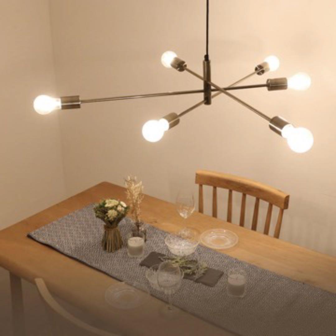 【オリンピア照明】　モダンペンダントライト 6灯 真鍮