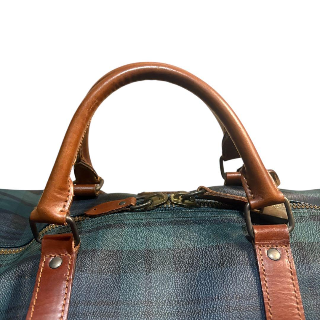 美品 ポロラルフローレン ボストンバッグ 2way チェック PVC 大容量