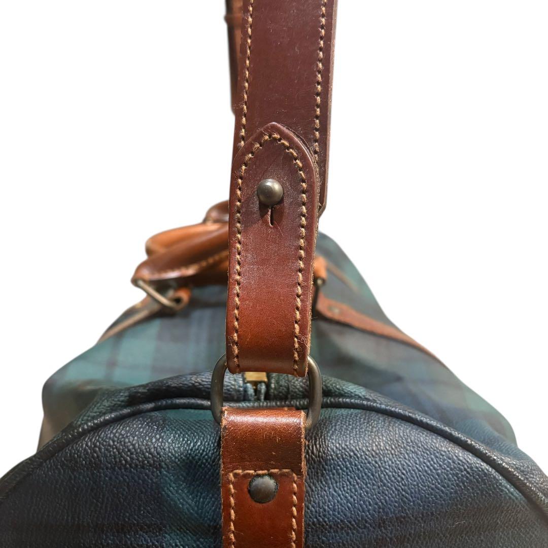 美品 ポロラルフローレン ボストンバッグ 2way チェック PVC 大容量