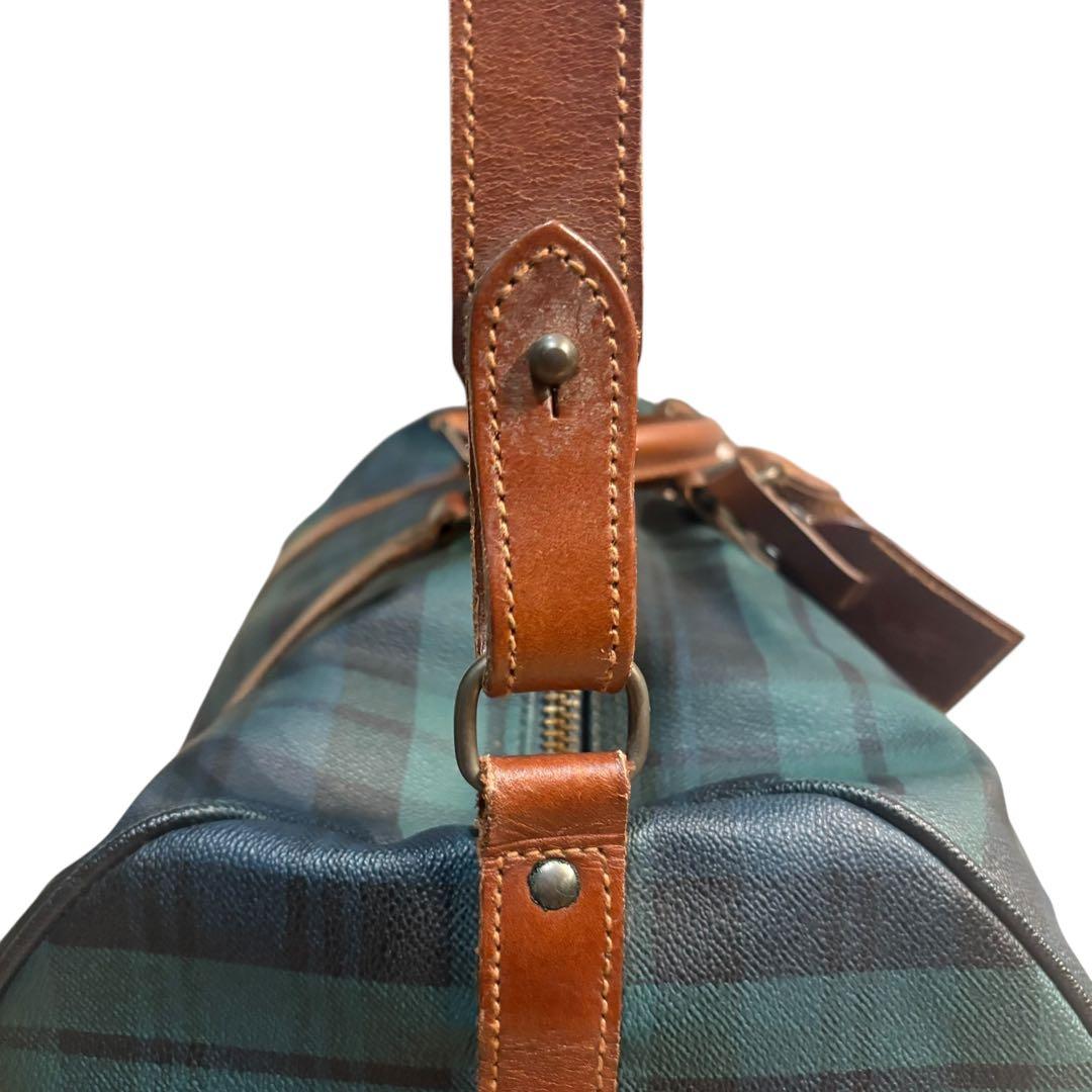 美品 ポロラルフローレン ボストンバッグ 2way チェック PVC 大容量