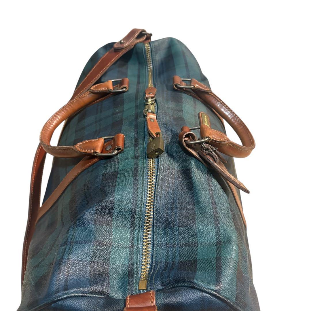 美品 ポロラルフローレン ボストンバッグ 2way チェック PVC 大容量