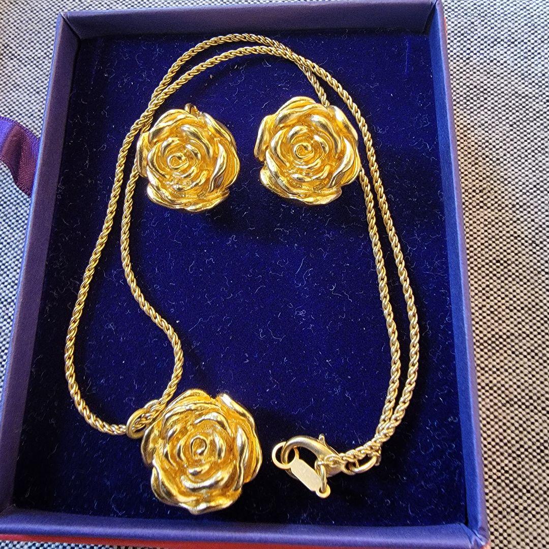 KENZO ケンゾー ヴィンテージ イヤリング ＆ネックレス　フラワー