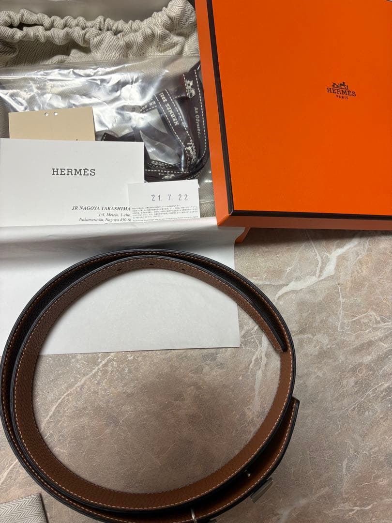 2*5様 週末売り切りお値下げ♡新品未使用♡エルメスバックル コンスタンス黒/茶