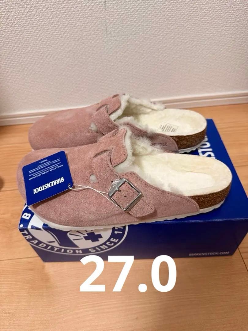 メ*ウ様 ビルケンシュトックボストンファー　　pinkclay