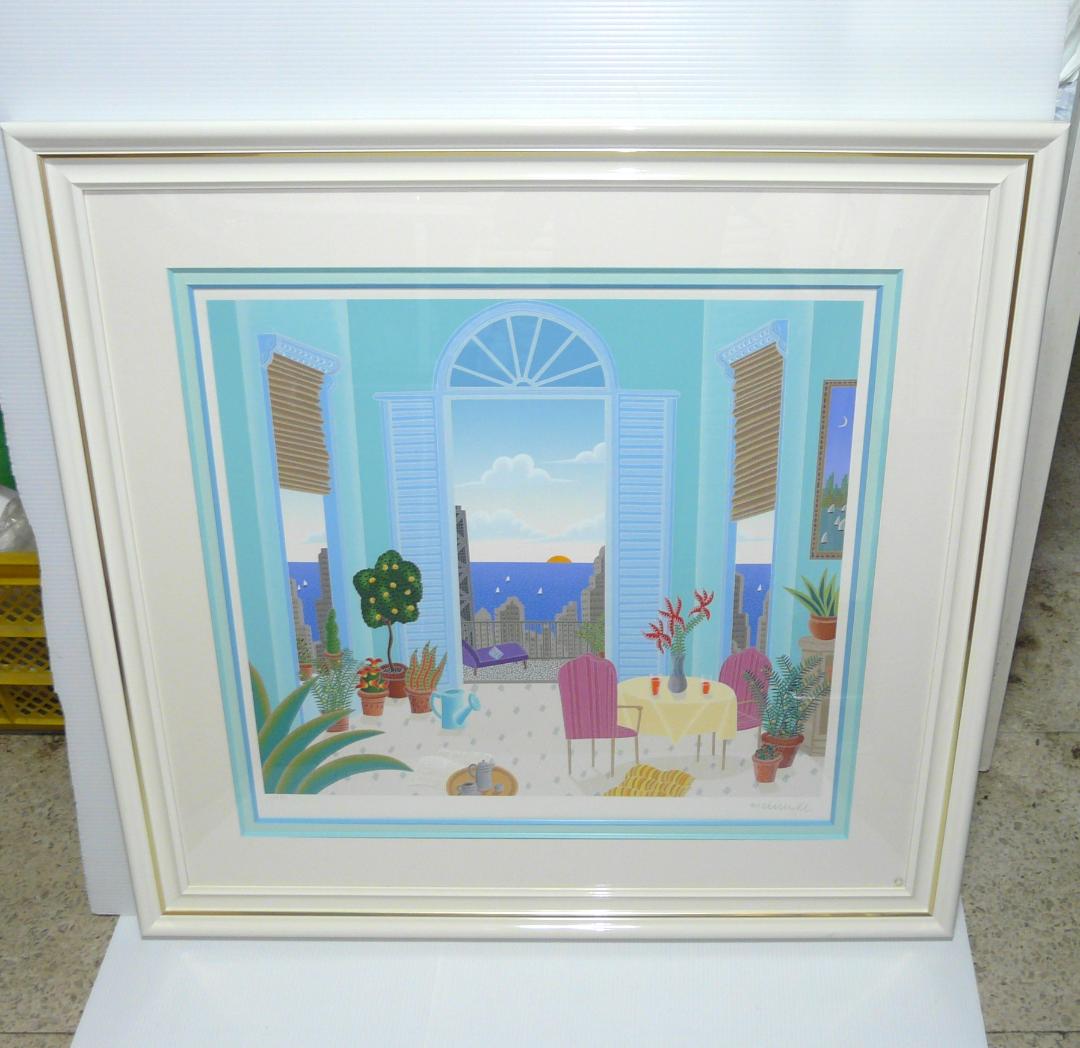 真作　トーマスマックナイト　シカゴモーニング　直筆サイン入　シルクスクリーン