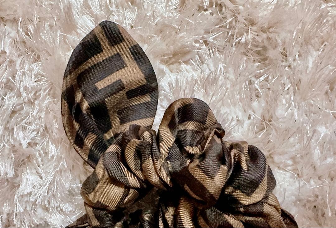 FENDI☆【美品】リボン付きシュシュ FF柄のみ単品