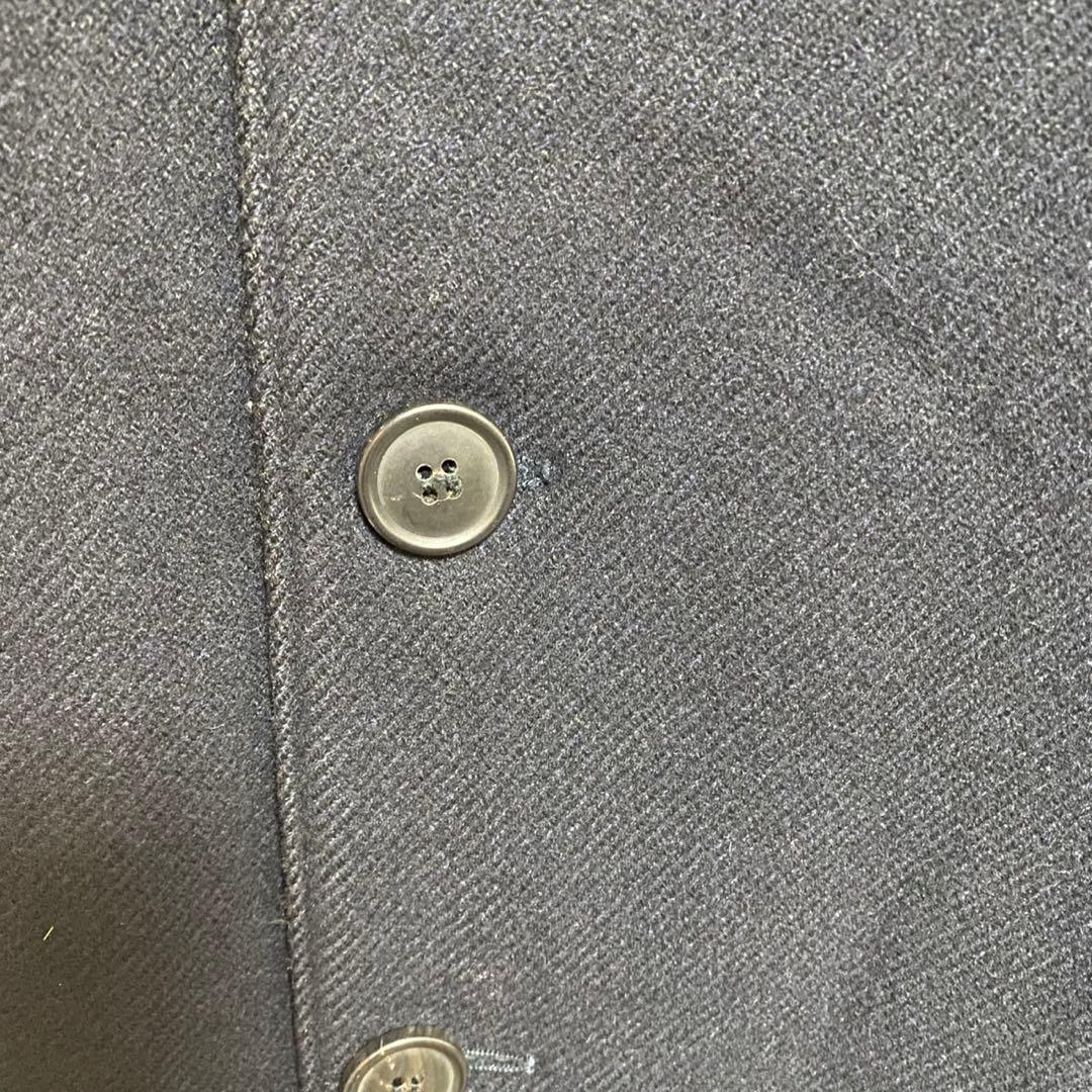 アーカイブ　ステファンシュナイダー　スタンドカラー　コート　ウール　ネイビー