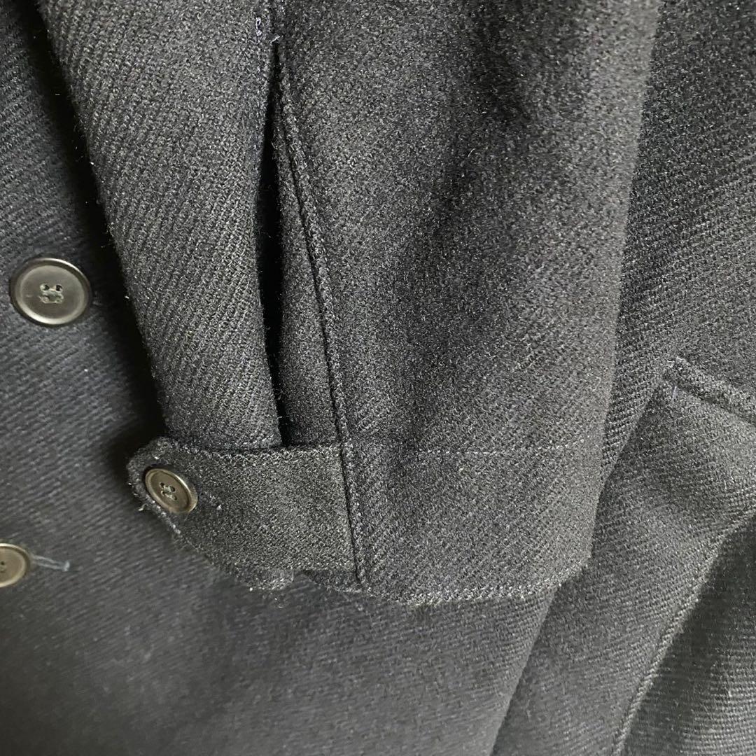 アーカイブ　ステファンシュナイダー　スタンドカラー　コート　ウール　ネイビー