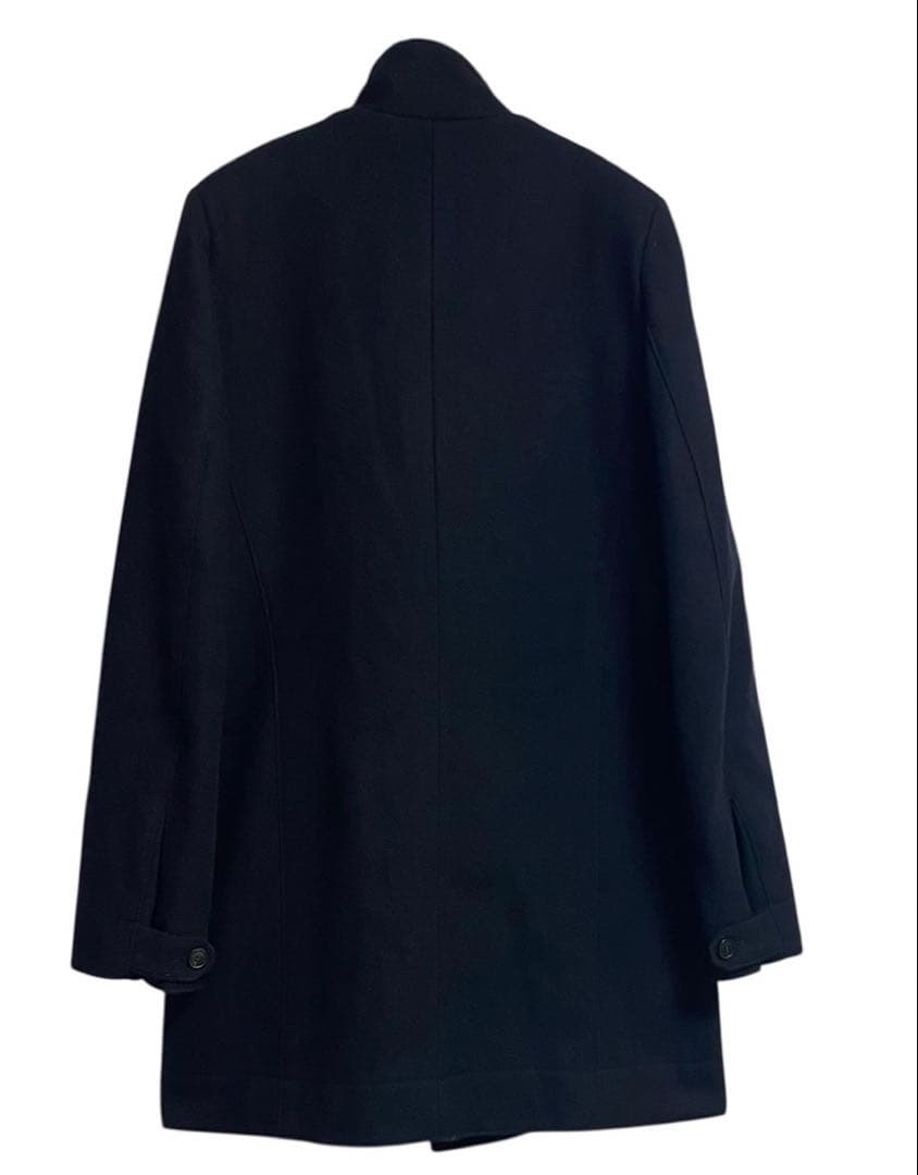 アーカイブ　ステファンシュナイダー　スタンドカラー　コート　ウール　ネイビー