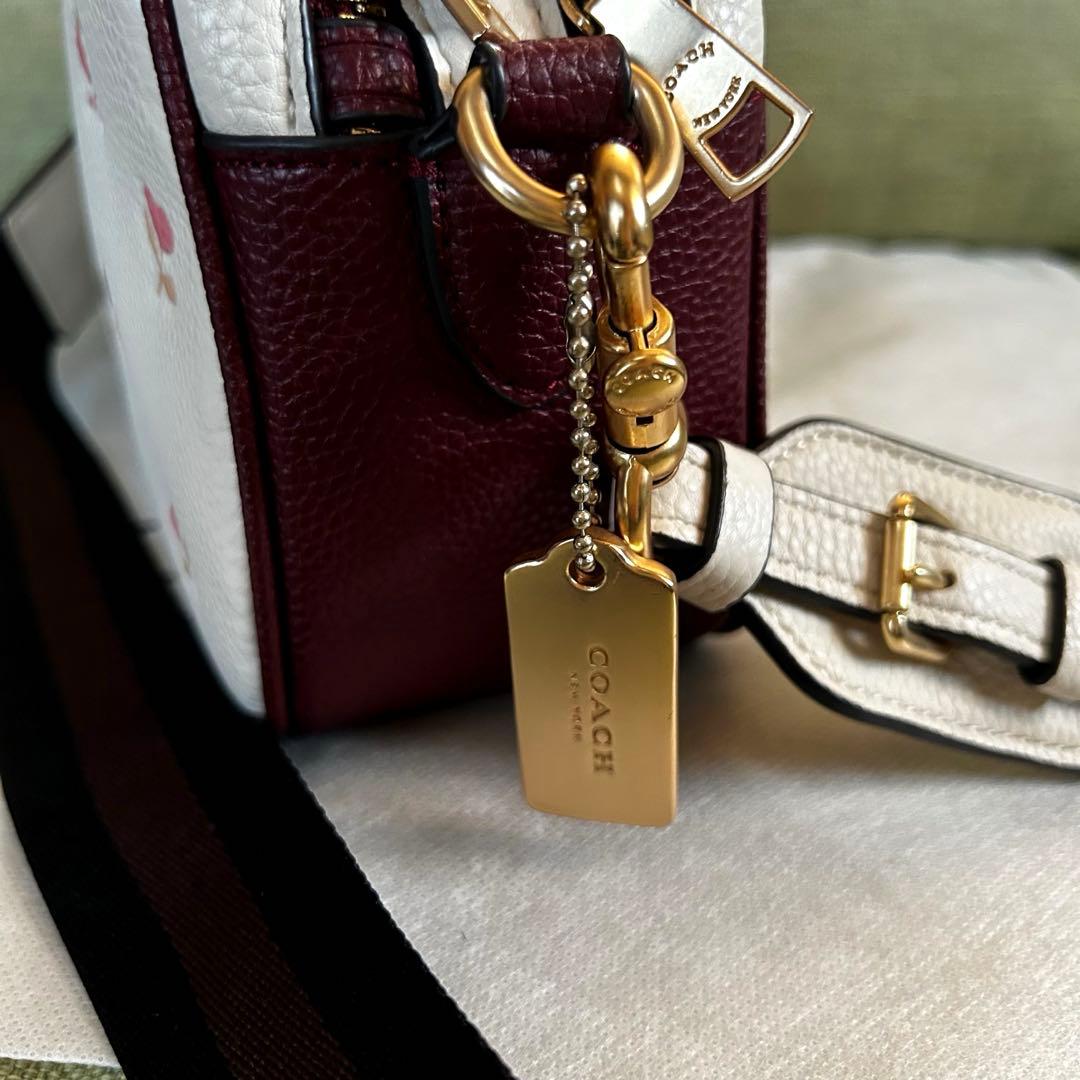 未使用　COACH コーチ　ショルダーバッグ　スマホショルダー　ミニバッグ　本革