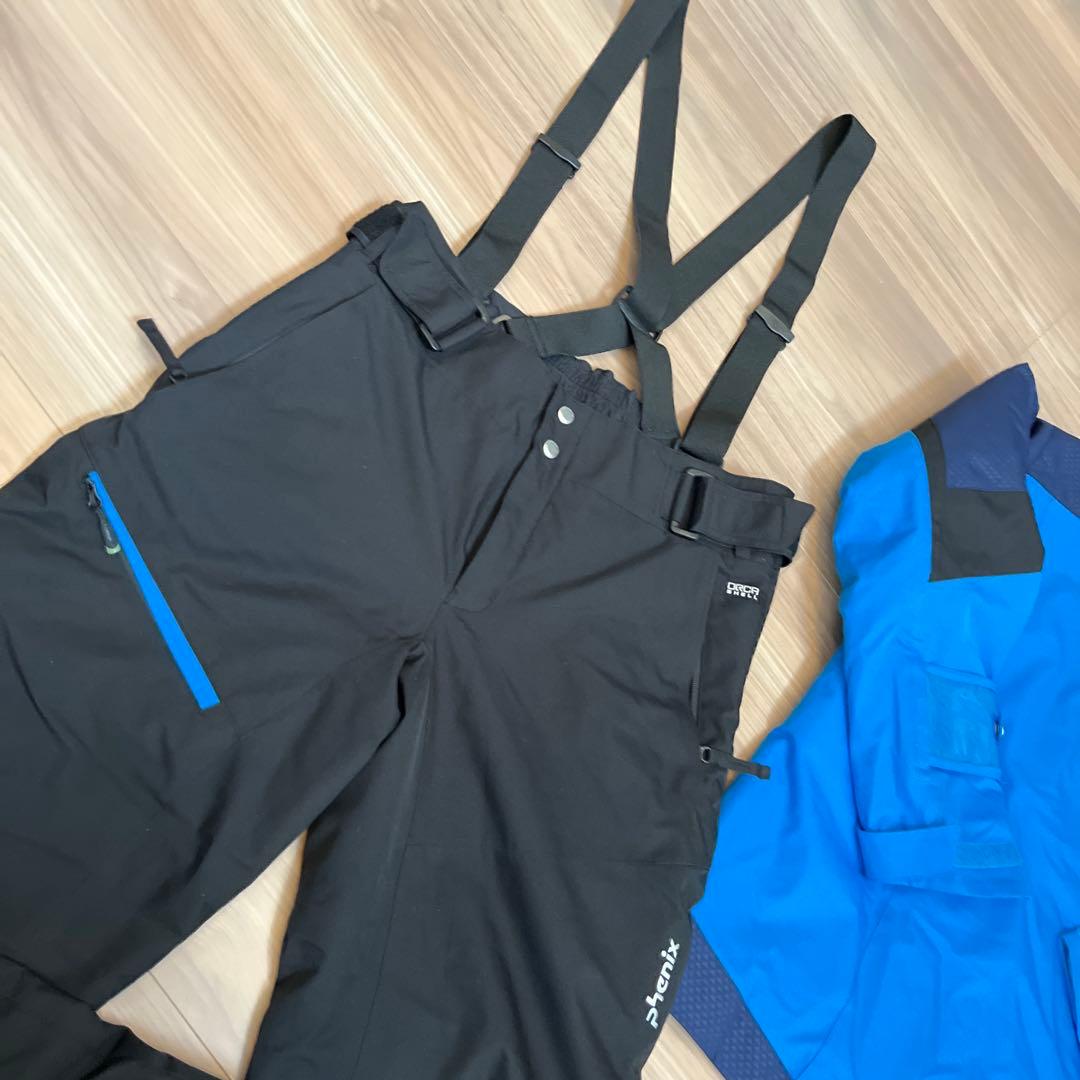 Phenix Lサイズ　スキーウェア 青/黒 サスペンダー付き