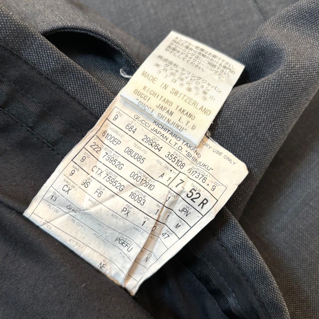 GUCCI グッチ スラックス グレー ウール 大きいサイズ スイス 希少