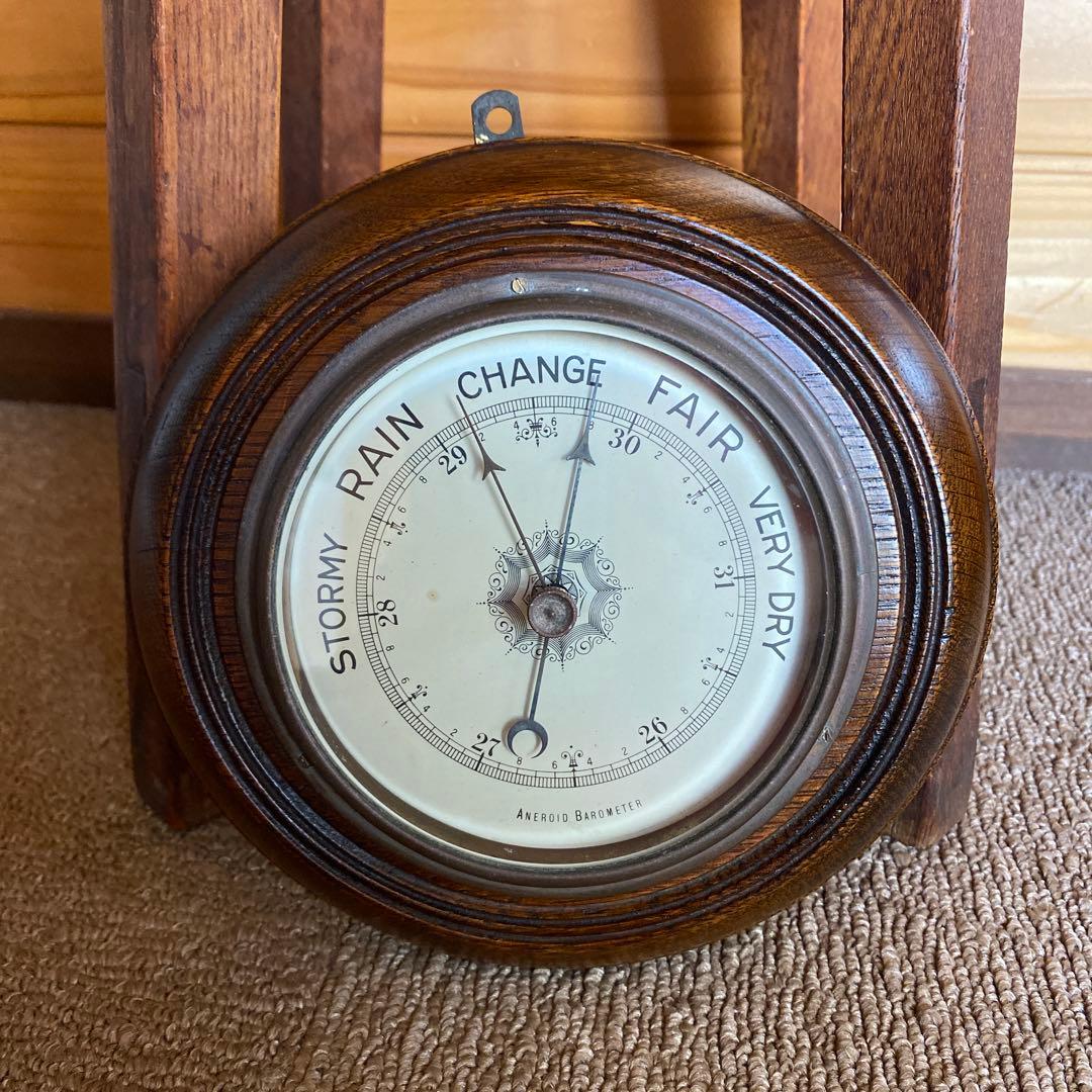 英国製　アンティーク　気圧計　お洒落