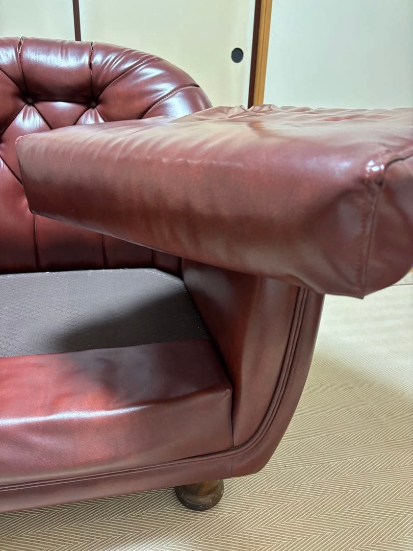 【仁氏さま専用】ダークブラウン レザー 1人掛けソファ