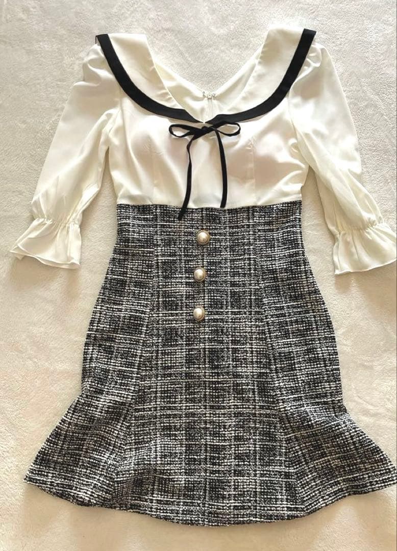 Tika ツイードドレス4点セット