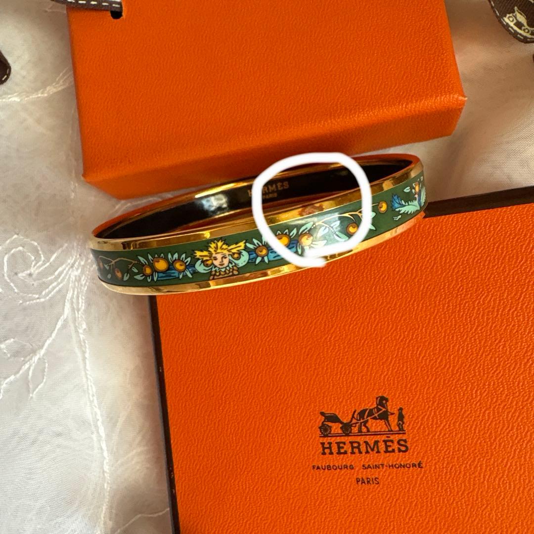 エルメス　エマイユ　バングル　七宝焼