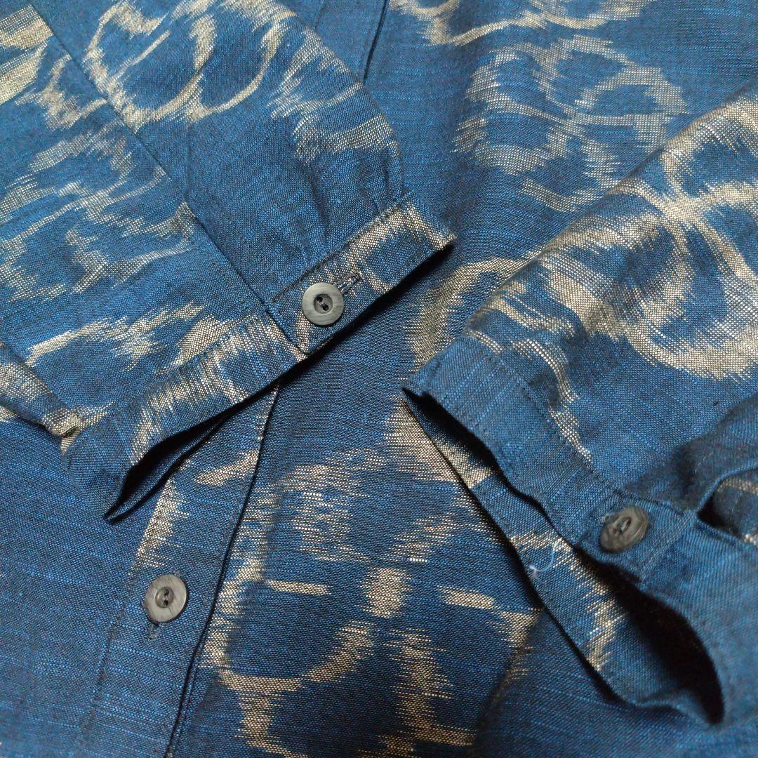 新品未使用 久留米絣 七分袖ブラウス チュニック