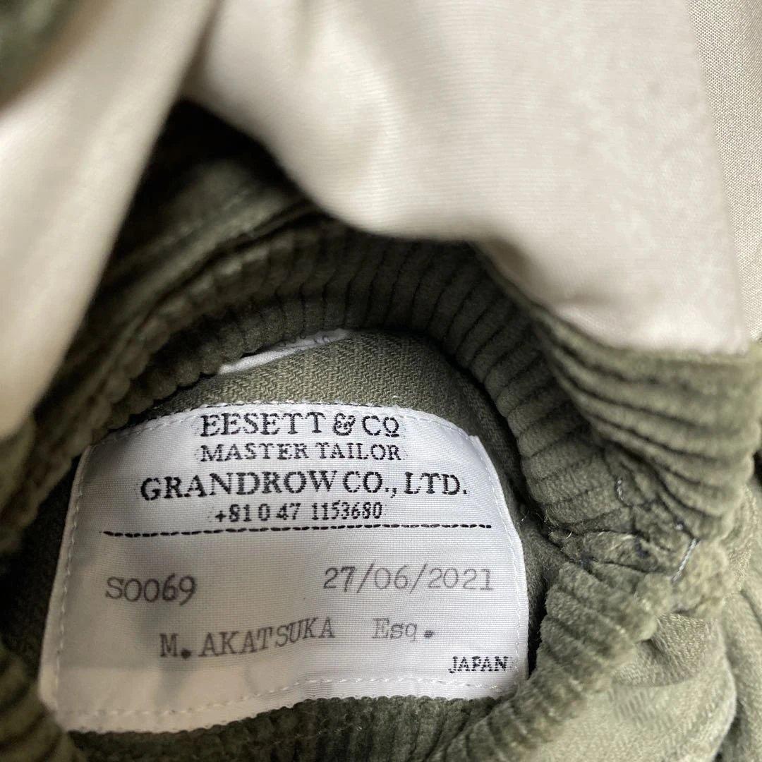 EESET&co J081 コーデュロイ　モスグリーン　grandrow JKT