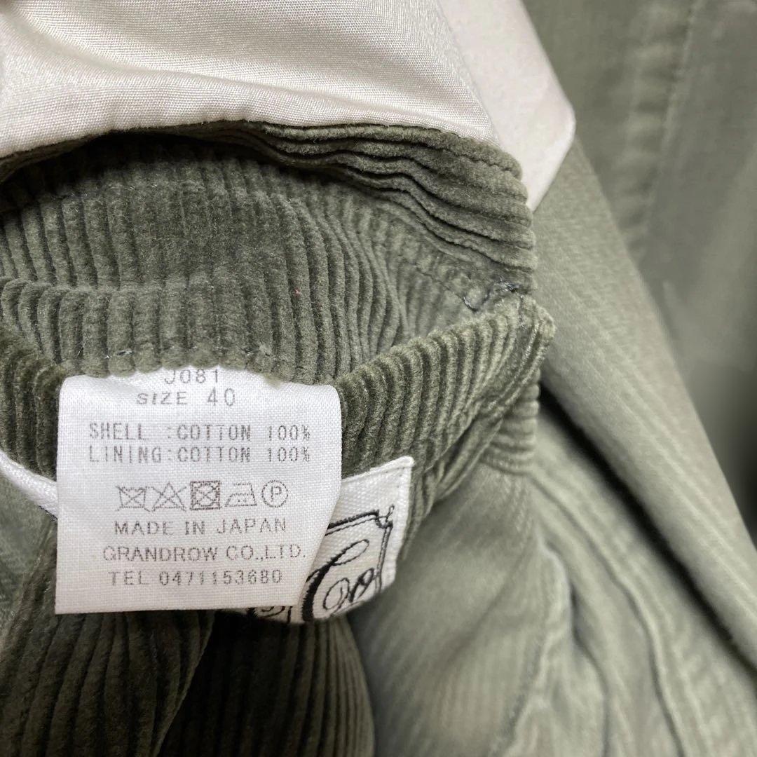 EESET&co J081 コーデュロイ　モスグリーン　grandrow JKT