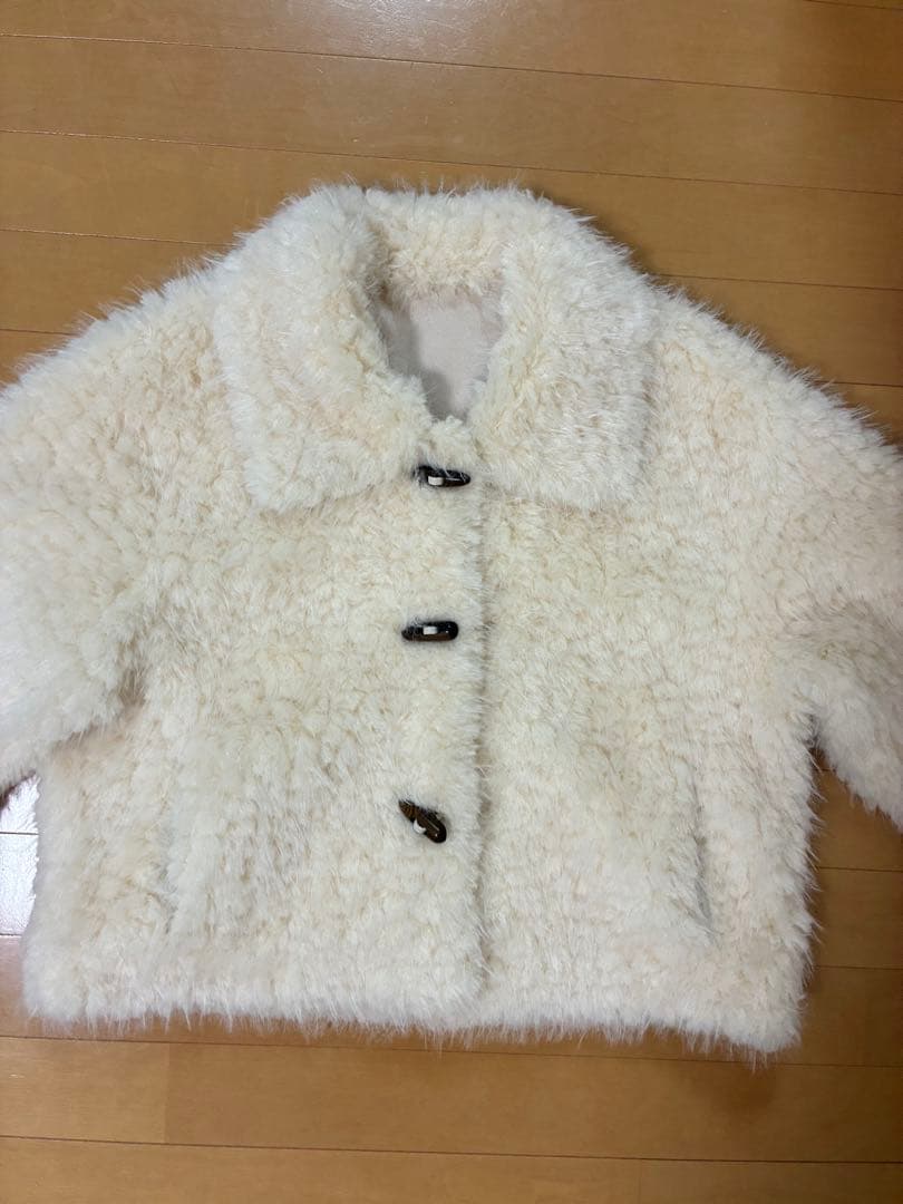 スウィートファジーコート　ファーコート　flower