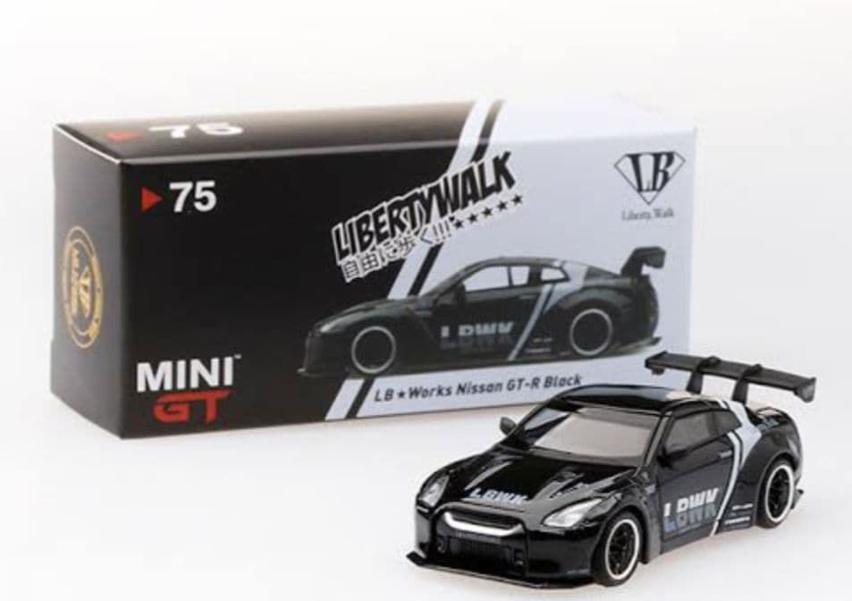 MINI GT 1/64 LB WORKS GT-R Black 75 開封済