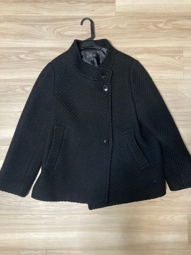 7-ID concept. 黒 ウールコート