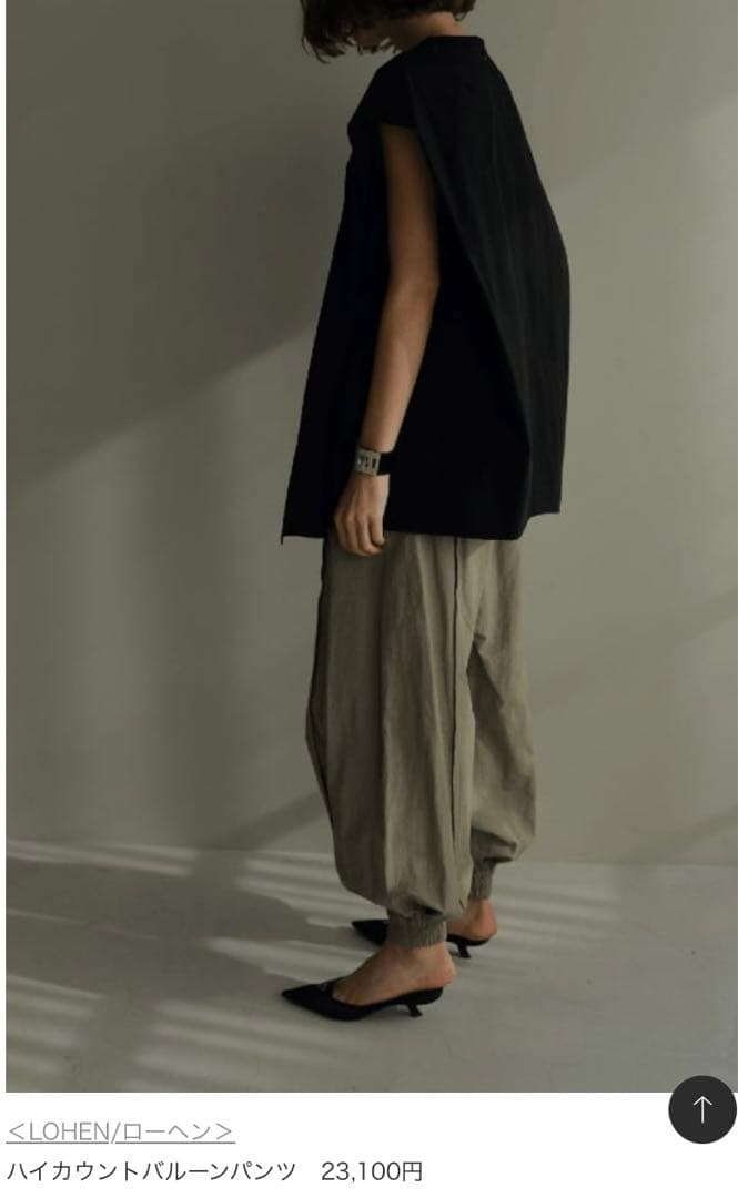LOHEN ローヘン ハイカウントバルーンパンツ 36 伊勢丹限定色 カーキ