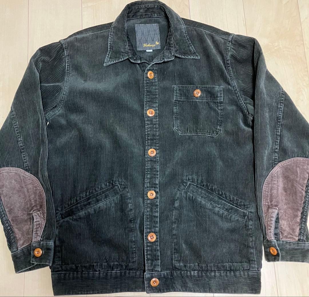 Gohemp カーキ ダークグレー コーデュロイ カバーオール