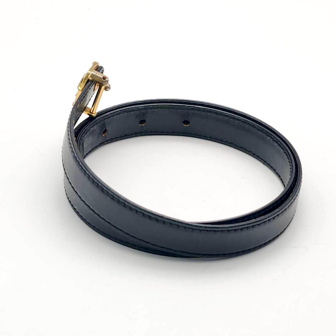 シャネル ココマーク　ベルト　ブラック　レザー　ゴールド　シルバー　レディース