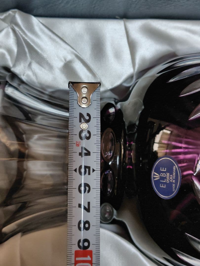 ELBE crystal 紫色花瓶 高さ約40cm