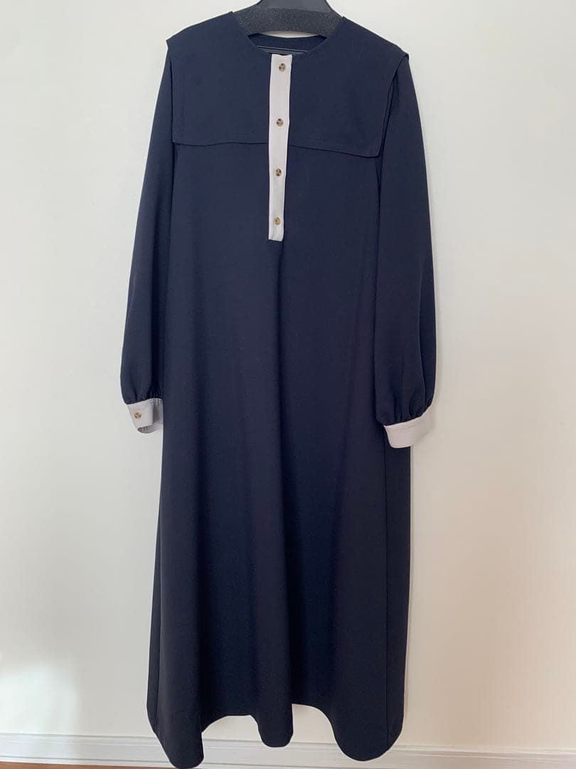 SHIPS any: ダブルクロス ヨークカラー ワンピース　セレモニー