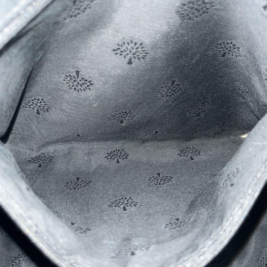 マルベリー　ショルダーバッグ　ターンロック　カーフスキン　金具　ブラック　レザー