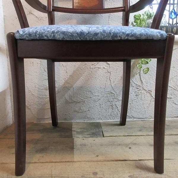 イギリス アンティーク 家具 アームチェア ダイニングチェア 椅子 4554d