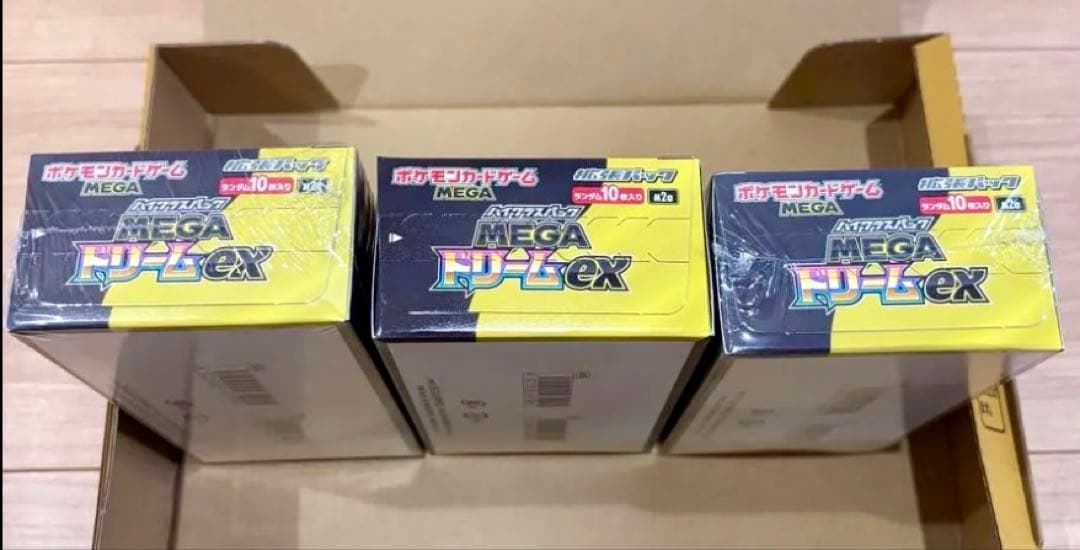 新品 未開封 シュリンク付き ポケモンカード メガドリームex 3BOX
