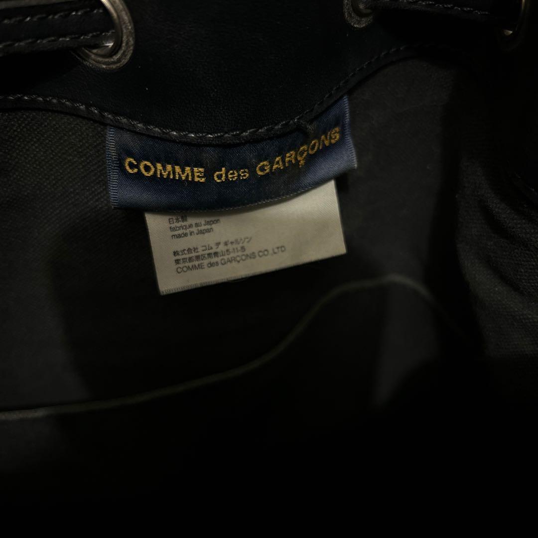 コムデギャルソンブラックレザーバケットバッグ