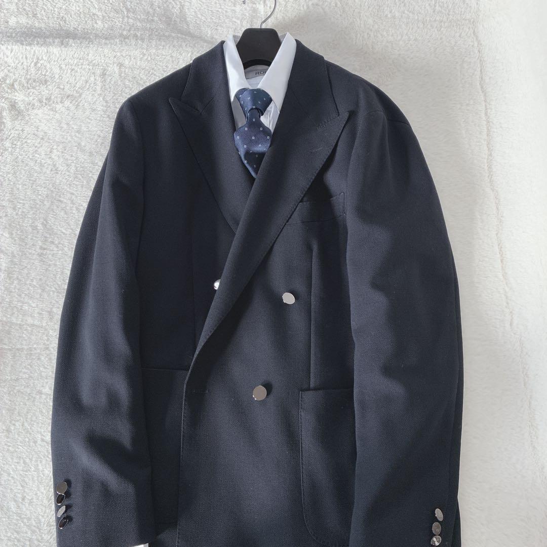 UNITED ARROWS ダブルブレザー メタルボタン 紺 L