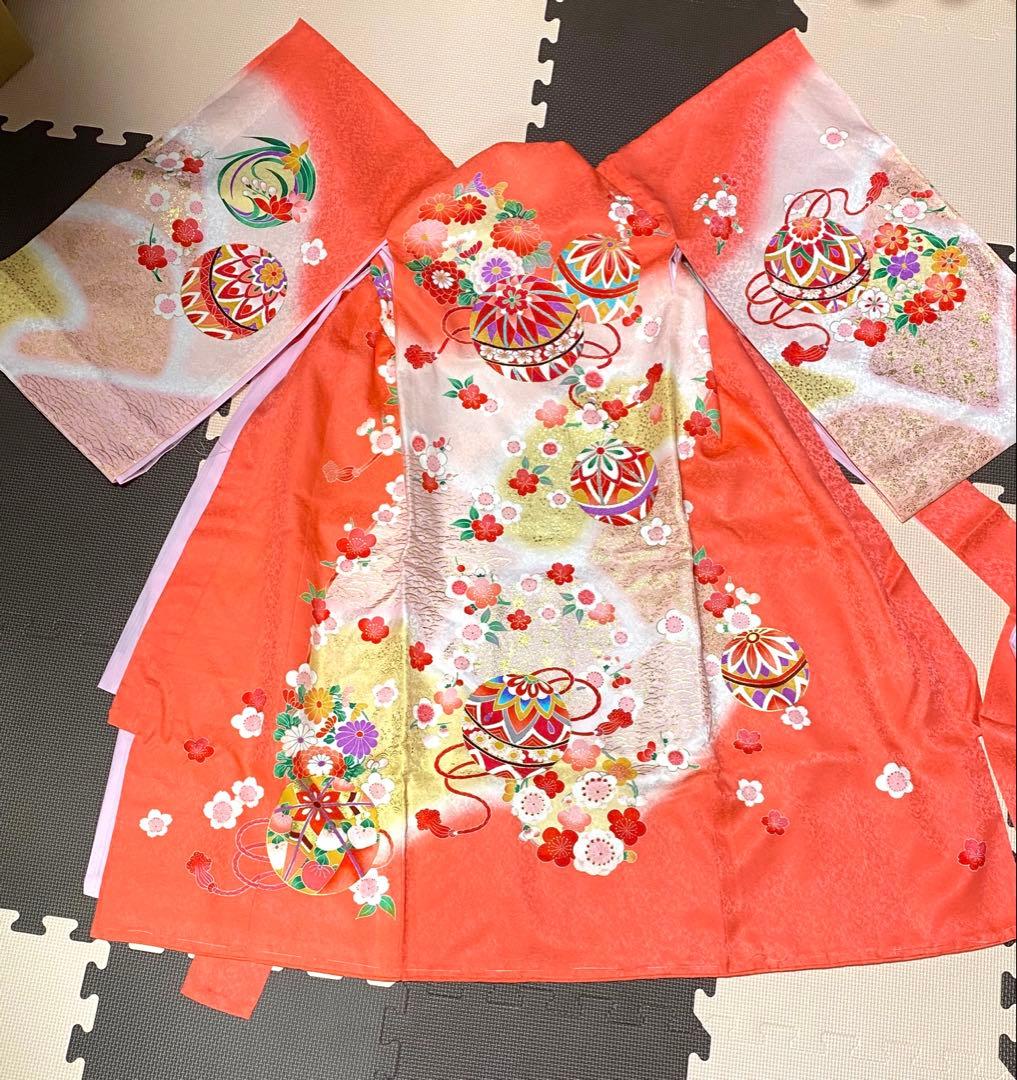 【美品】お宮参り 産着 女の子 化粧箱付き